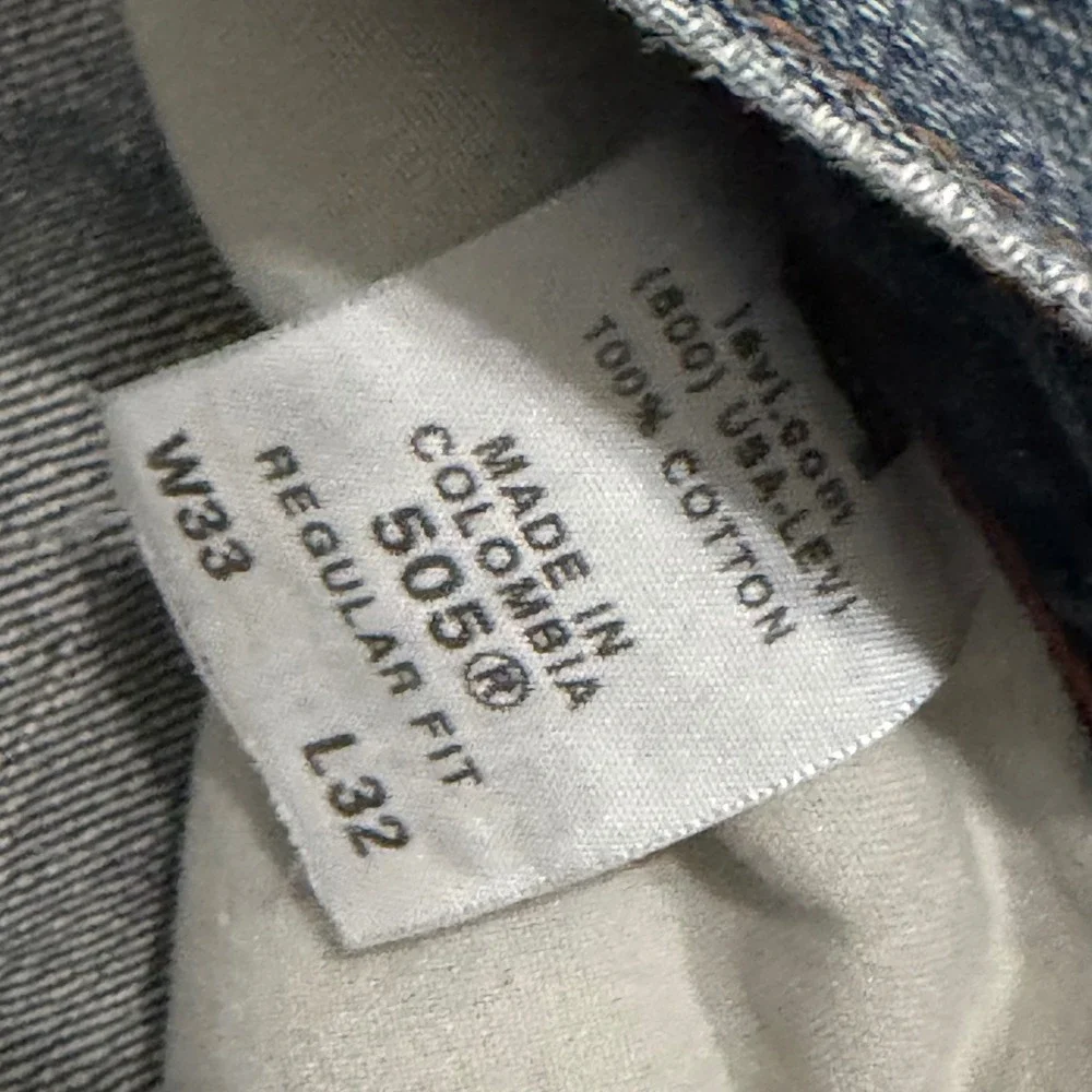 Levis‎ 505 Regular Fit Jeans Mens 33x32 Medium Wash Blue Denim Straight Leg